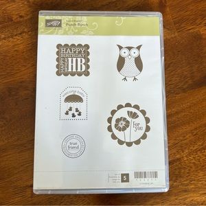 Stampin Up! Punch Bunch set of 5 clear mount stamp set-New